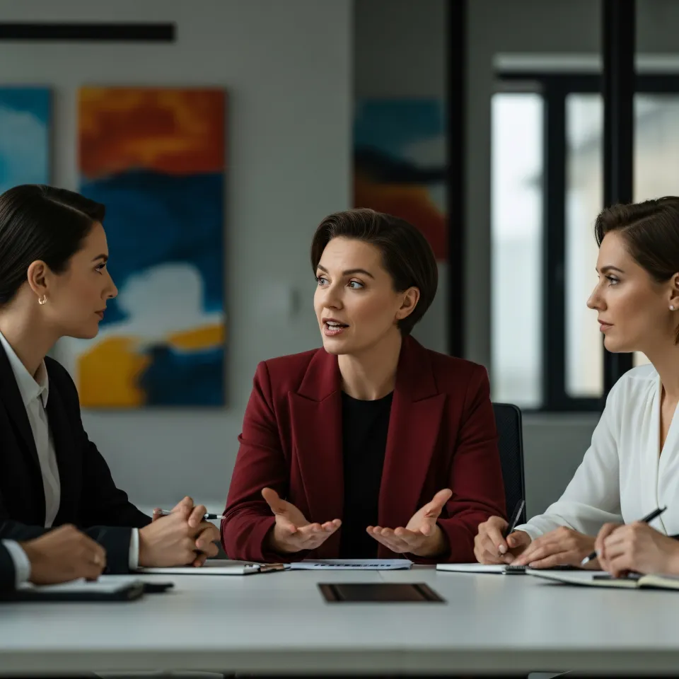 Sessão de coaching em ambiente descontraído com equipa diversa